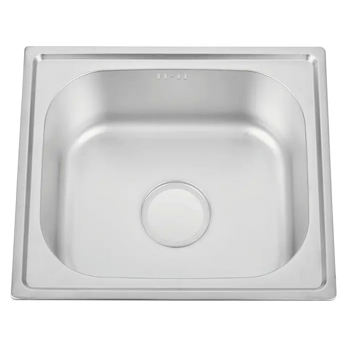Fregadero encastrable 1C - 39 x 45 cm, Acero inoxidable, Cromo