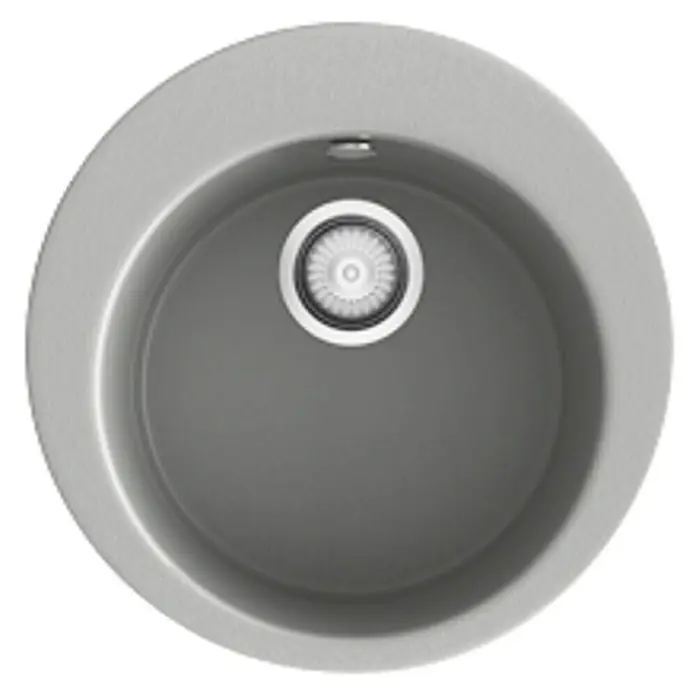 Poalgi Fregadero encastrable Zafiro - 48 x 48 cm, Gelcoat, Gris