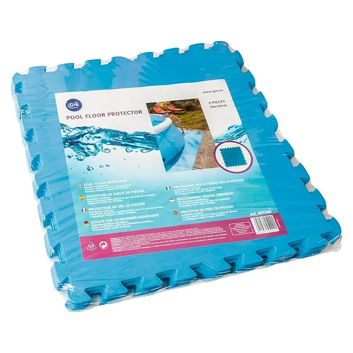 Gre Estera de protección de suelo de piscina - L x An: 50 x 50 cm, Azul - Vista descendente