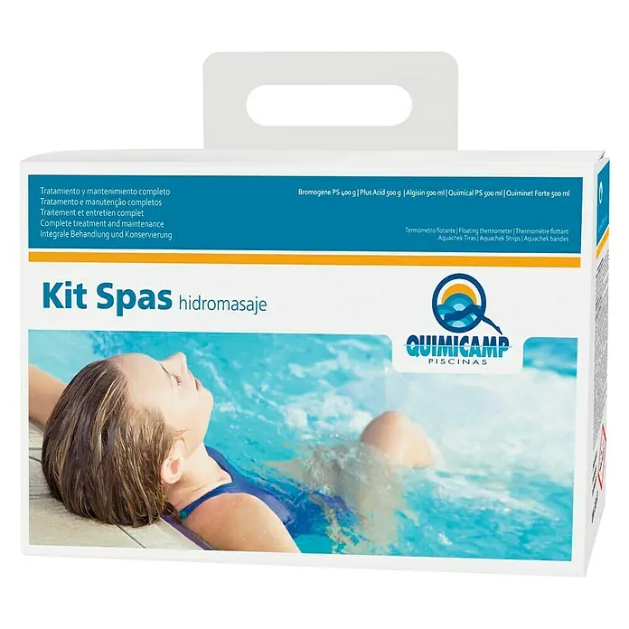 Quimicamp Productos para el cuidado del agua del spa - 7 piezas - Vista frontal