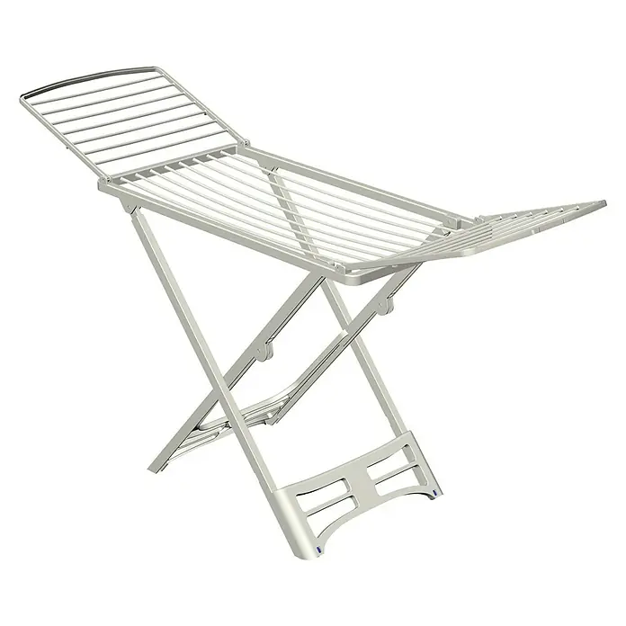 Tendedero con alas P-2/A Resina - Longitud cuerda de tender: 20 m, Blanco, Ancho: 55 cm