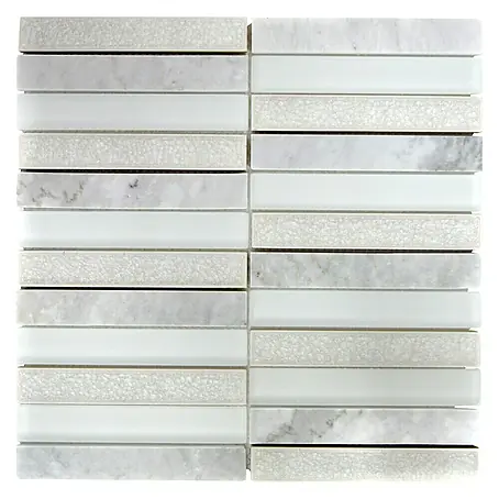 Mosaikfliese Rechteck Crystal Mix ICE 150