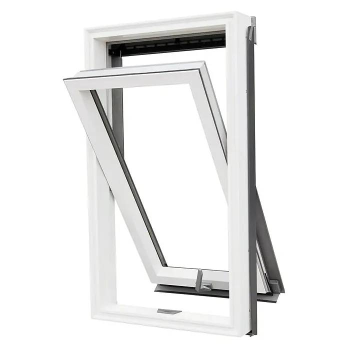 Solid Elements Pro Dachfenster - B x H: 78 mm x 117,8 cm, Kunststoff, Grau/Anthrazit - Vorderansicht