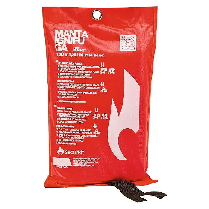 Manta ignífuga Securikit - L x An: 1,8 x 1,2 m