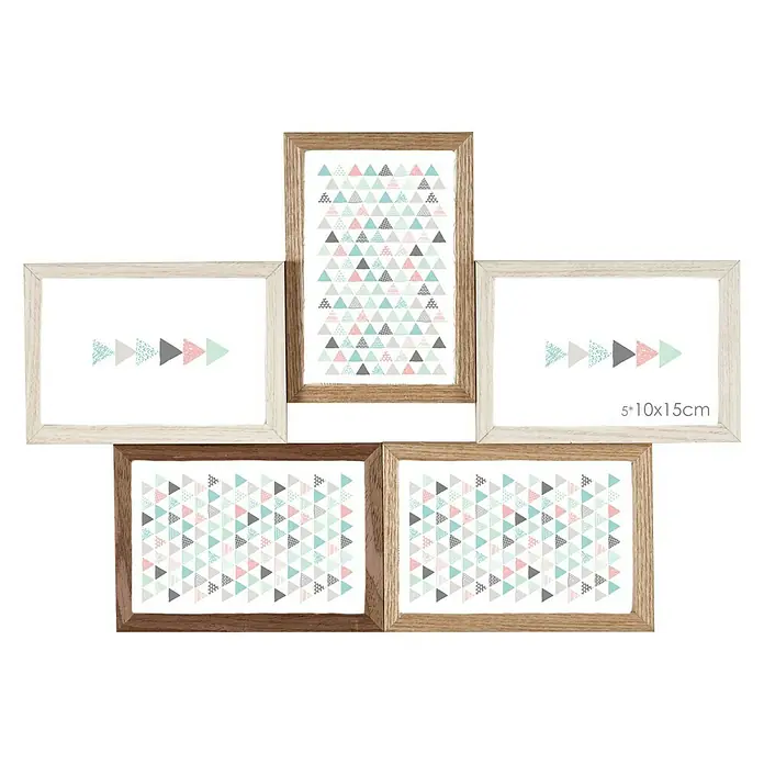 Marco multifoto Scandi - Natural, 45,2 x 4 cm, MDF