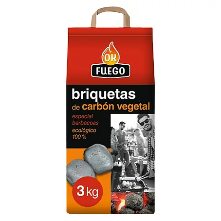 Ok Fuego  Briquetas de carbón vegetal para barbacoa