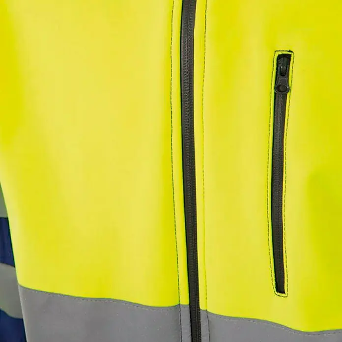 Velilla Chaqueta Softshell de alta visibilidad - S, Azul/Amarillo
