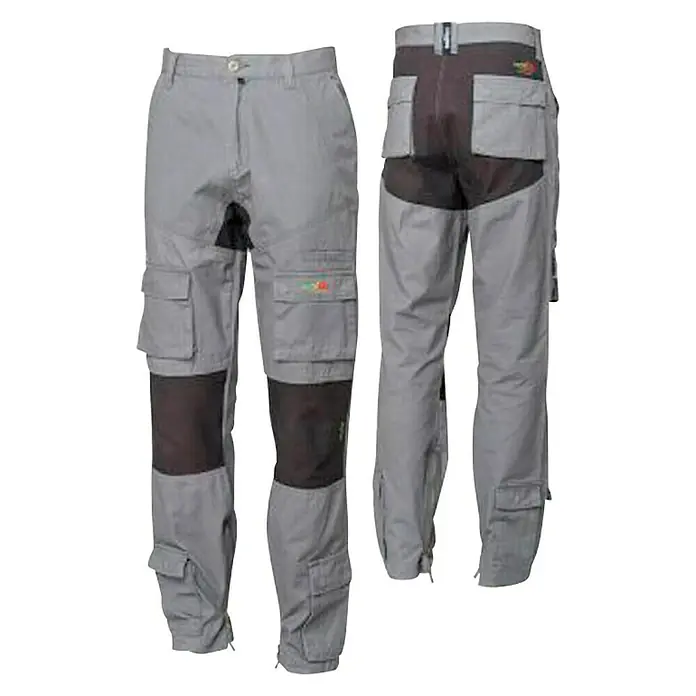 Industrial Starter Pantalones de trabajo Stretch On - Gris/Negro, L