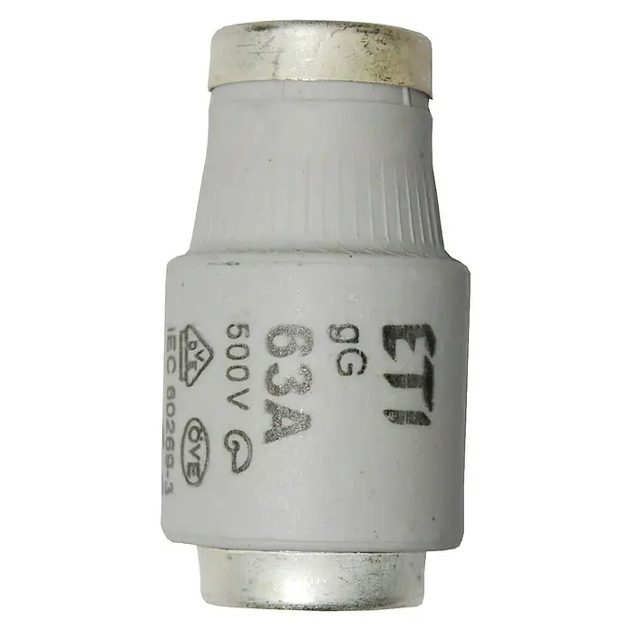 Diazed-Sicherung - 63 A, 500 V, E 33, DIII, 5 Stk. - Vorderansicht