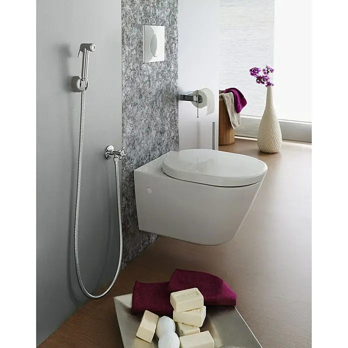 Ideal Standard Wand-WC-Set Aquablade - Spülrandlos, Mit antibakterieller Glasur, Spülform: Tief, WC Abgang: Waagerecht, Weiß - Stimmungsaufnahme