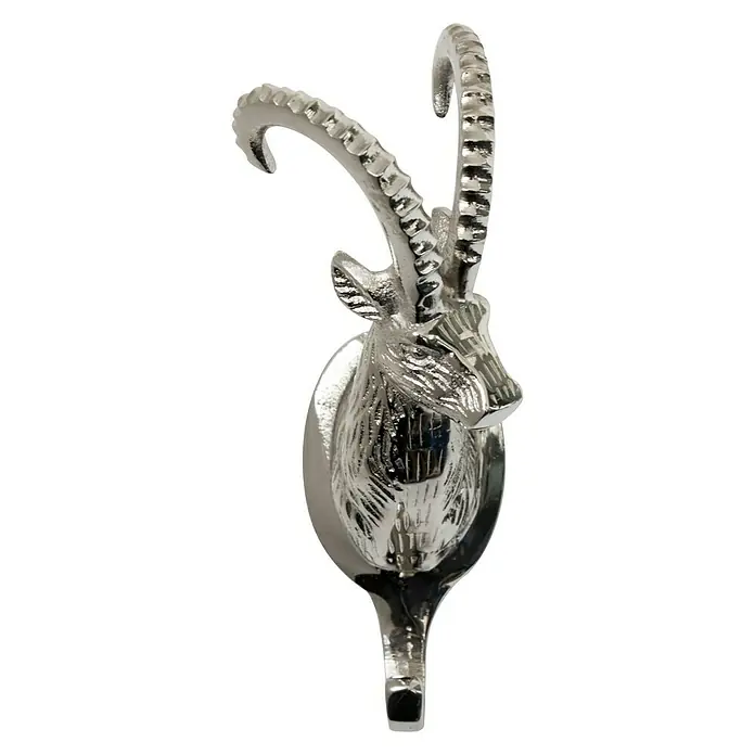 BHP Garderobenhaken Steinbock - Anzahl Haken: 1 Stk., L x B x H: 3 x 4 x 8 cm - Vorderansicht