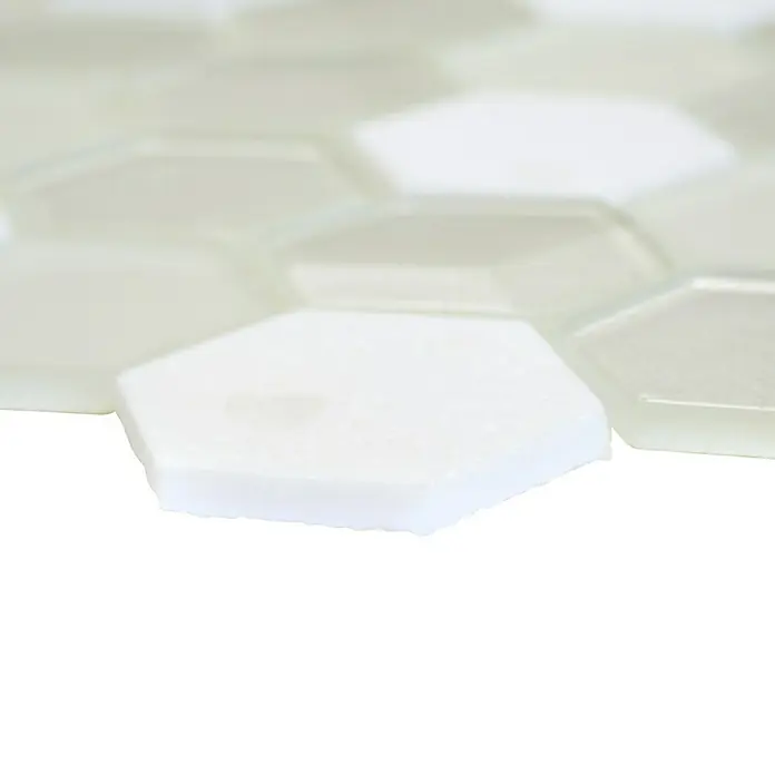 Mosaikfliese Hexagon HXN 11 - 26 x 30 cm, Weiß, Matt - Detailaufnahme