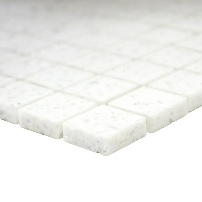 Mosaikfliese Quadrat Artifical XCM ASM21 - 30,5 x 30,5 cm, Weiß, Glänzend - Detailaufnahme