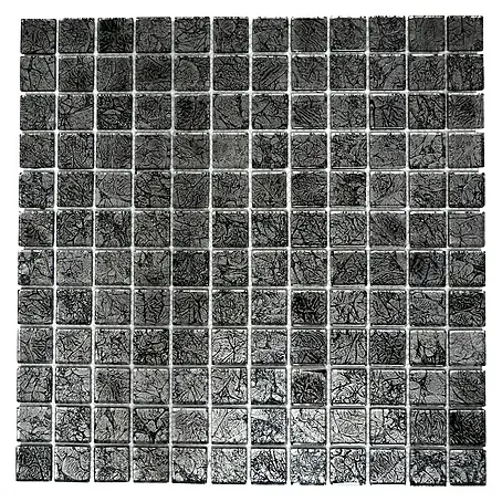 Mosaikfliese Quadrat Crystal Uni CM 4BL12