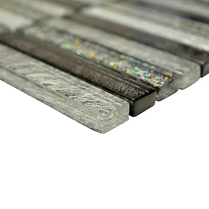 Mosaikfliese Stäbchen Crystal Day XCM ST DS - 29,8 x 30,4 cm, Glänzend - Detailaufnahme
