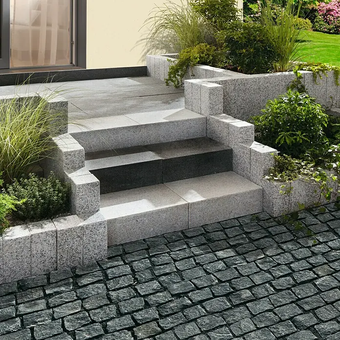 Granitstufe G603 - Grau, 50 x 33 x 15 cm, Glatt