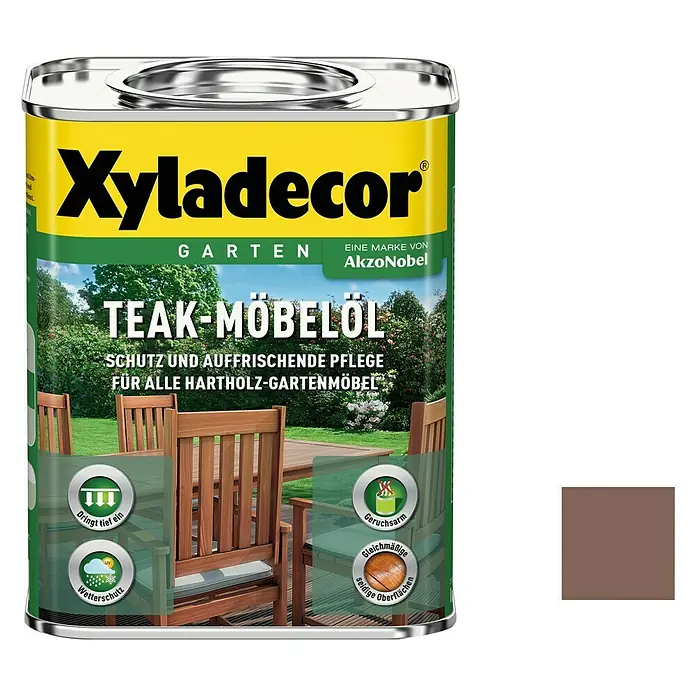Xyladecor Teak-Öl - 750 ml, Teak, Seidenglänzend