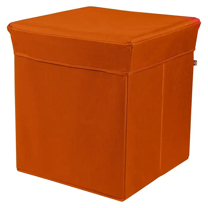 Phönix Sitz- & Aufbewahrungsbox Stor it - L x B x H: 41 x 41 x 44 cm, Polyester, Orange - Vorderansicht