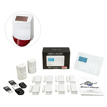 Safe2Home  Alarmanlagen-Set SP110 Komplett mit Solar Außensirene