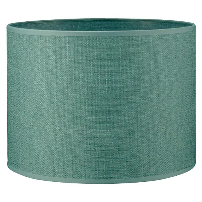 Home Sweet Home Lampenkap - 25 cm, Turquoise, Katoen, Rond - Vooraanzicht