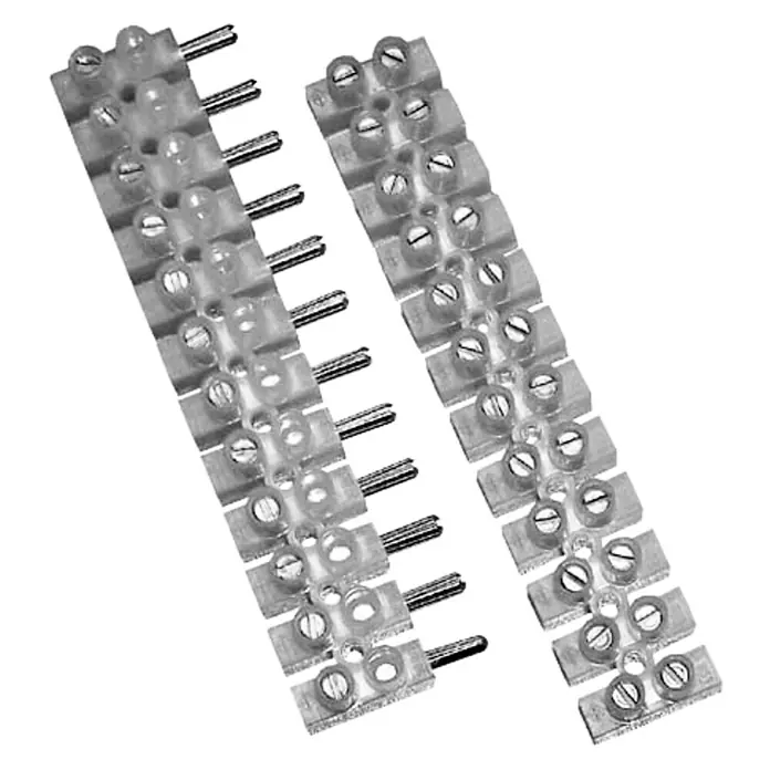 ASS Steckklemme - Anzahl Leiter: 12 Stk., 1,5 mm² - Zwei Lüsterklemmen mit Schrauben und Stiften zur sicheren Verbindung von Drähten in elektrischen Installationen.