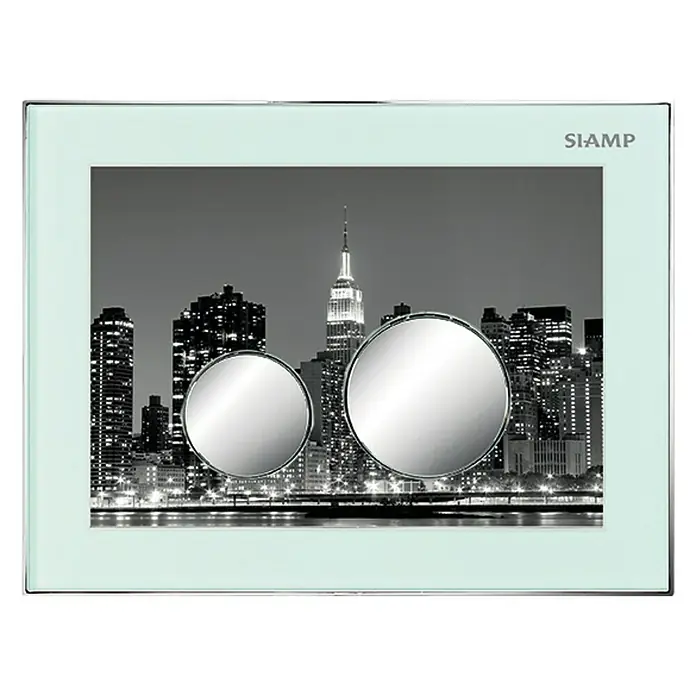 Siamp Betätigungsplatte Reflet 360 - Grün/Chrom, 2-Mengen-Spülung, Personalisierbar