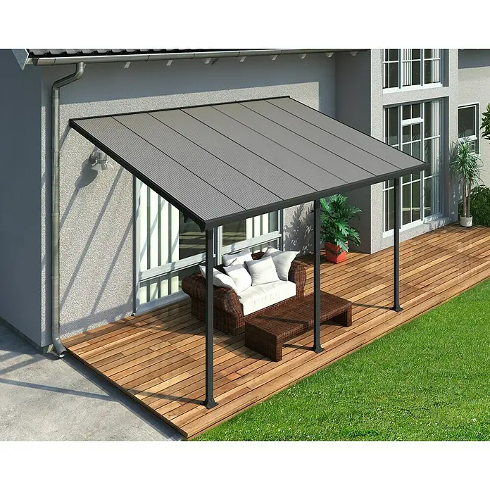 Solid Elements Terrassenüberdachung Martina - Tiefe: 3 m, B x H: 4,25 x 2,1 m, Anthrazitgrau