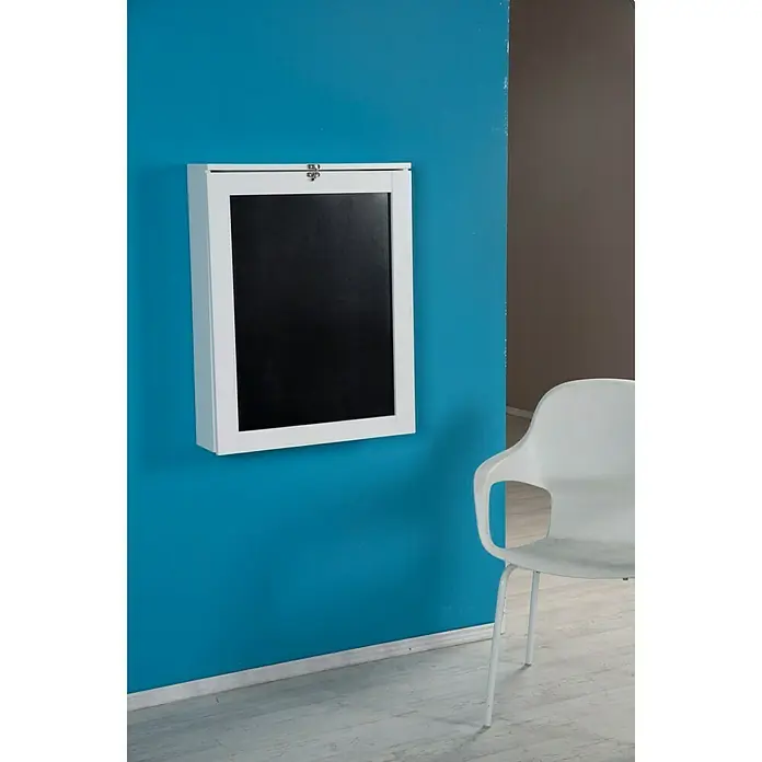 Phönix Wandschreibtisch York - L x B x H: 60 x 75,5 x 149 cm, Weiß/Schwarz - Stimmungsaufnahme