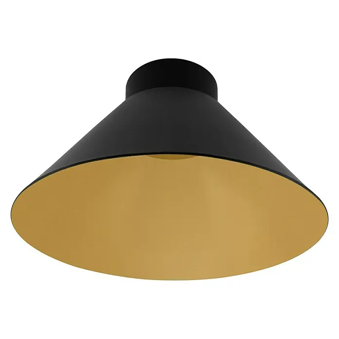 Ledvance Lampenschirm Cone - Ø x H: 21,9 x 13,4 cm, Gold, Schwarz, Aluminium, Rund - Ansicht von oben