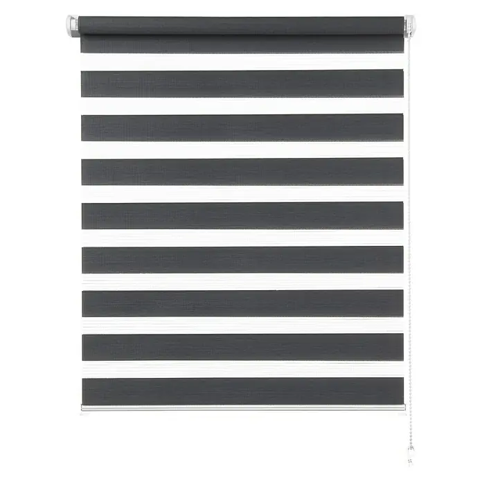 Expo Ambiente Doppelrollo Mini - B x H: 100 x 150 cm, Grau - Vorderansicht