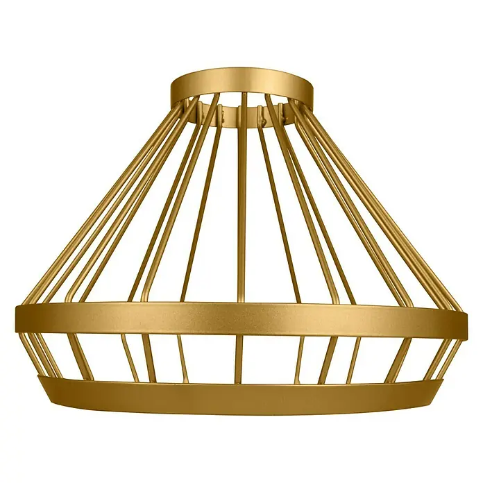 Ledvance Lampenschirm Cage - Ø x H: 23,9 x 17,2 cm, Gold, Aluminium, Rund - Ansicht von oben