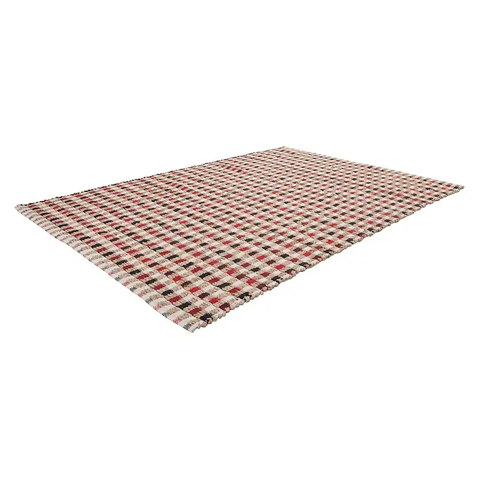 Kayoom Teppich Chess 110 - Natur/Creme, 170 x 120 cm, 100% Jute-/Baumwollmischung - Ansicht von oben
