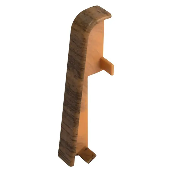 Egger Übergangskappe - Nussbaum, 2 Stk., Passend für: Egger Sockelleisten 17 x 60 mm - Rechte Seitenansicht