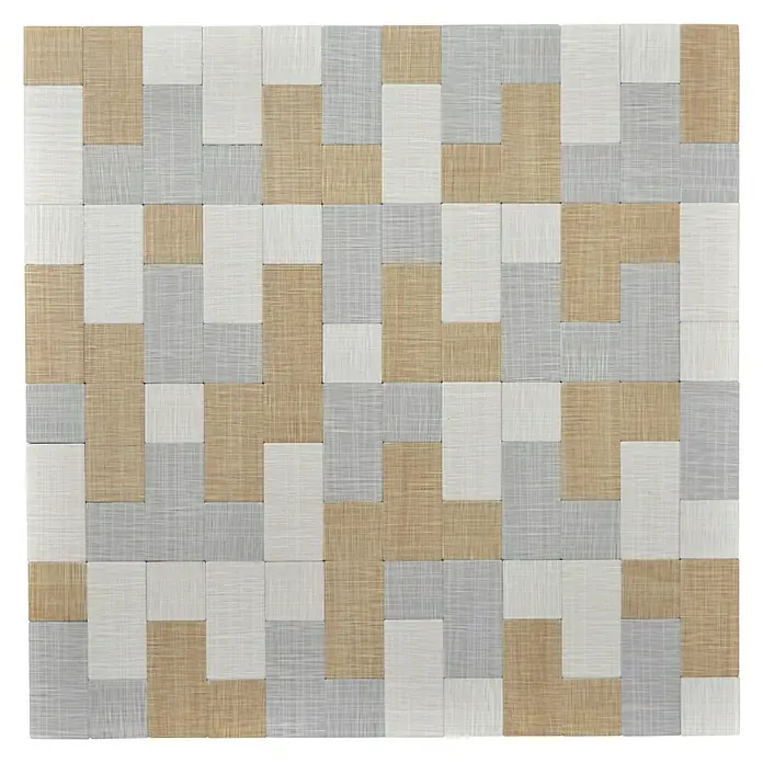 Selbstklebemosaik SAM 4MT87M - 30,5 x 30,5 cm, Metall, Grau/Beige - Ansicht von oben