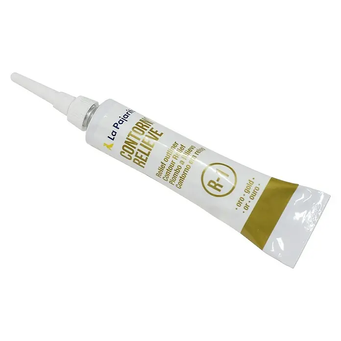 La Pajarita Pintura Contorno relieve - Oro viejo, 20 ml