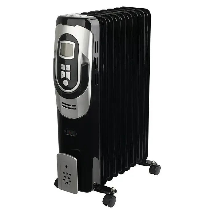 BHP Radiador de aceite Black - 2.000 W, Negro, L x An x Al: 23 x 38,5 x 62 cm
