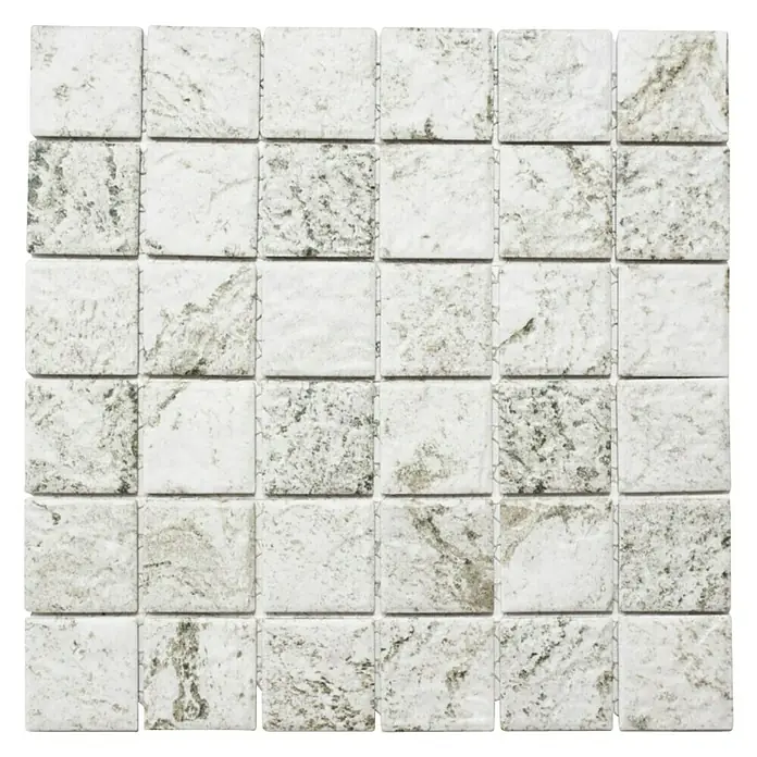 Mosaikfliese Quadrat HWA 4LG - 29,8 x 29,8 cm, Hellgrau, Matt - Vorderansicht