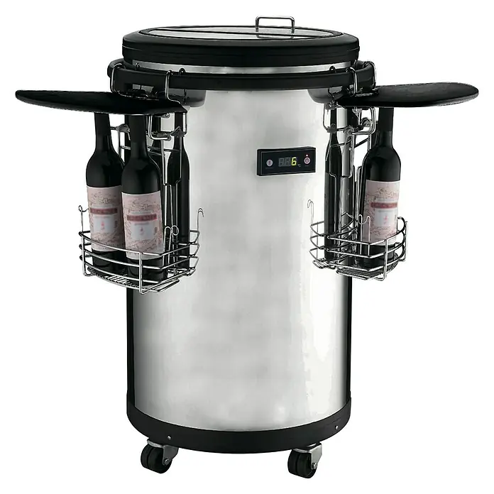 Kühltonne Partycooler - Ø x H: 44 x 82 cm, 60 W, Edelstahl