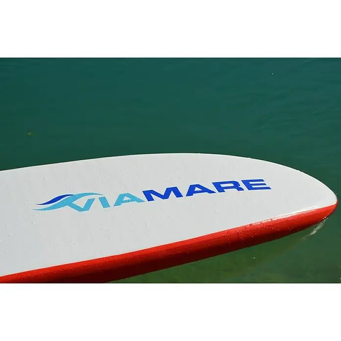 Viamare SUP-Board-Set 300 - L x B x H: 300 x 75 x 15 cm, Nutzlast: 120 kg, Aufblasbar, Rot/Weiß