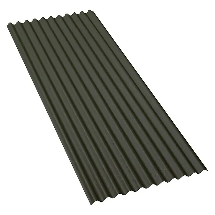 Gutta Bitumenwellplatte K11 - 200 x 83 x 3,2 cm, Bitumen, Grün, Rund - Vorderansicht