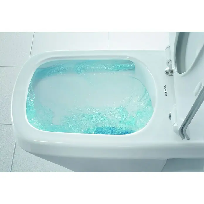 Duravit ME by Starck Wand-WC Typ 2 - Spülrandlos, Ohne Spezialglasur, Spülform: Tief, WC Abgang: Waagerecht, Weiß - Detailaufnahme