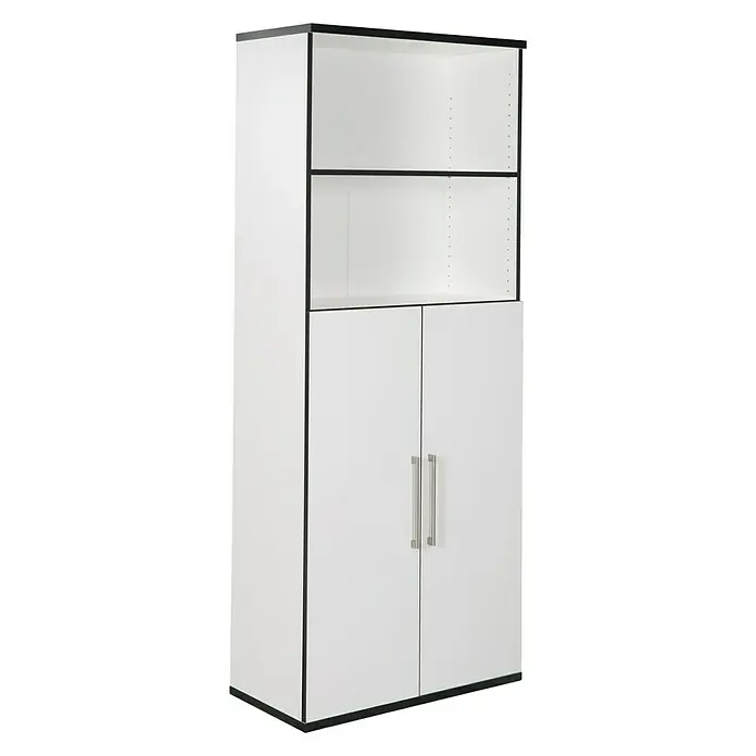 Phönix Chicago Regal - L x B x H: 40 x 80 x 196 cm, Weiß/Schwarz, Traglast: 5 kg/Boden - Anwendungsbeispiel