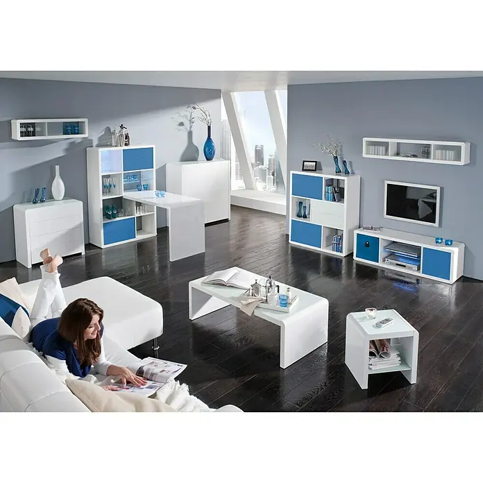 Phönix Atlanta Aufbewahrungsbox - L x B x H: 34 x 34 x 34 cm, Filz, Aqua/Grau - Stimmungsaufnahme