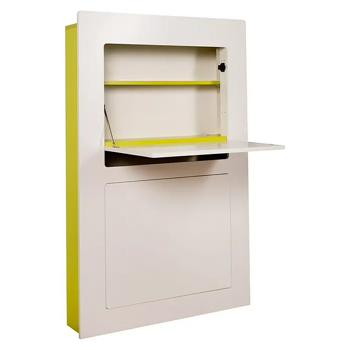 Phönix Wandschreibtisch Milano - L x B x H: 20 x 81 x 128,5 cm, Grün/Weiß - Linke Seitenansicht
