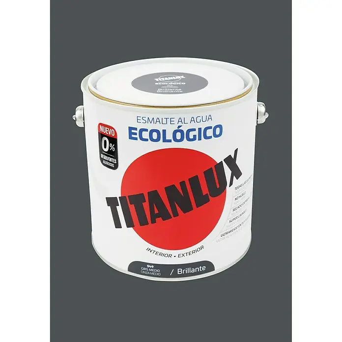 Titanlux Esmalte de color Eco - Gris medio, 2,5 l, Brillante