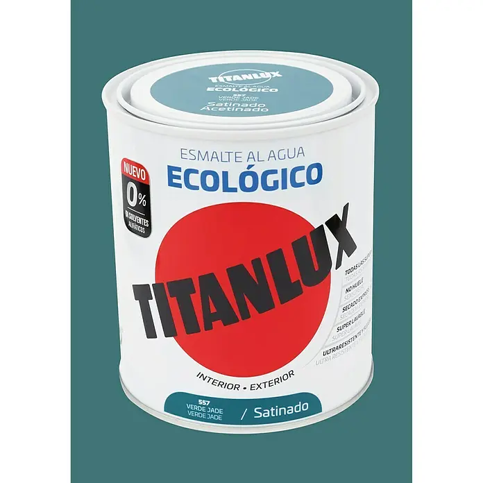 Titanlux Esmalte de color Eco - Verde jade, 750 ml, Satinado
