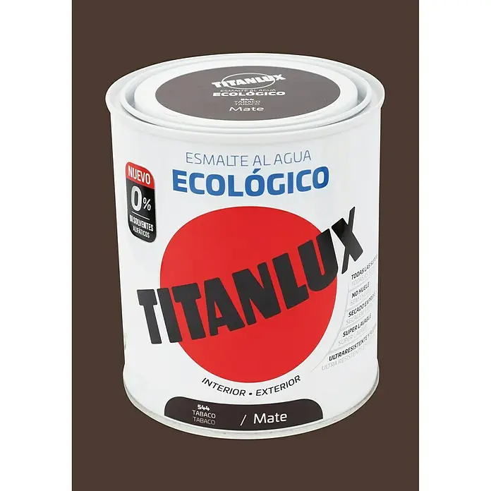 Titanlux Esmalte de color Eco - Tabaco, 750 ml, Mate