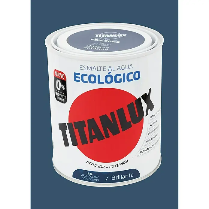 Titanlux Esmalte de color Eco - Azul océano, 750 ml, Brillante