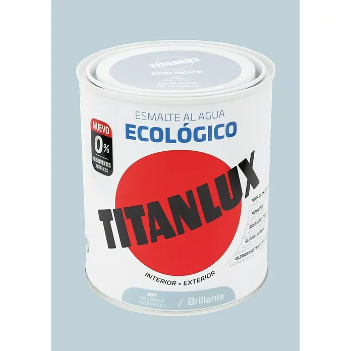 Titanlux Esmalte de color Eco - Gris perla, 750 ml, Brillante