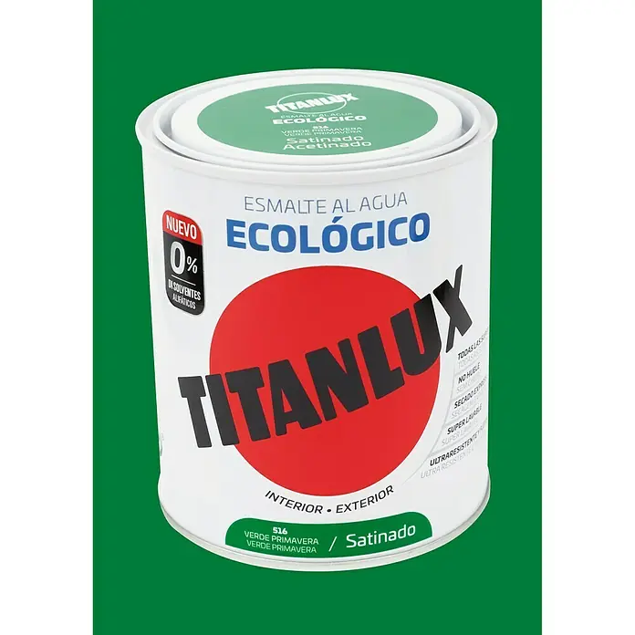 Titanlux Esmalte de color Eco - Verde primavera, 750 ml, Satinado
